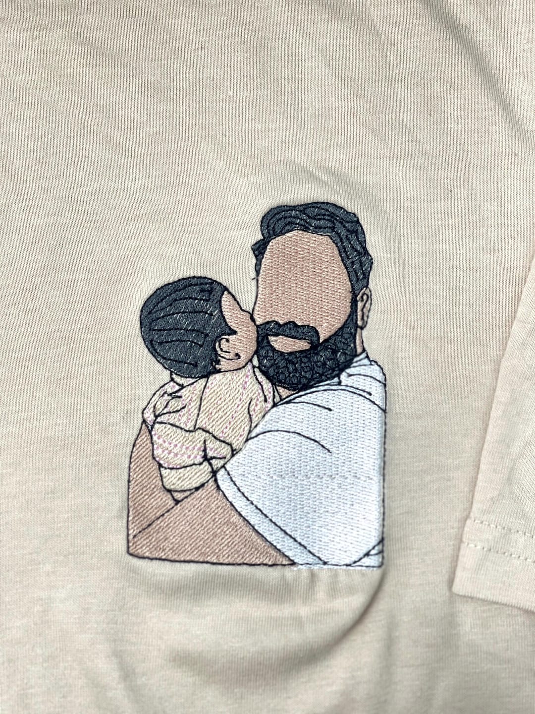 Custom Embroidered Dad Photo Sweatshirt